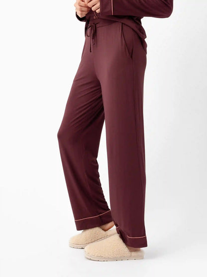 Women's Bamboo Stretch-Knit Short Sleeve & Pant Pajama Set