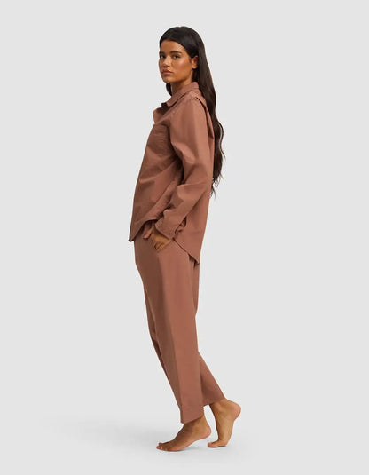 Women's Sutton Long Sleeve Cropped Pajama Set - Last Chance