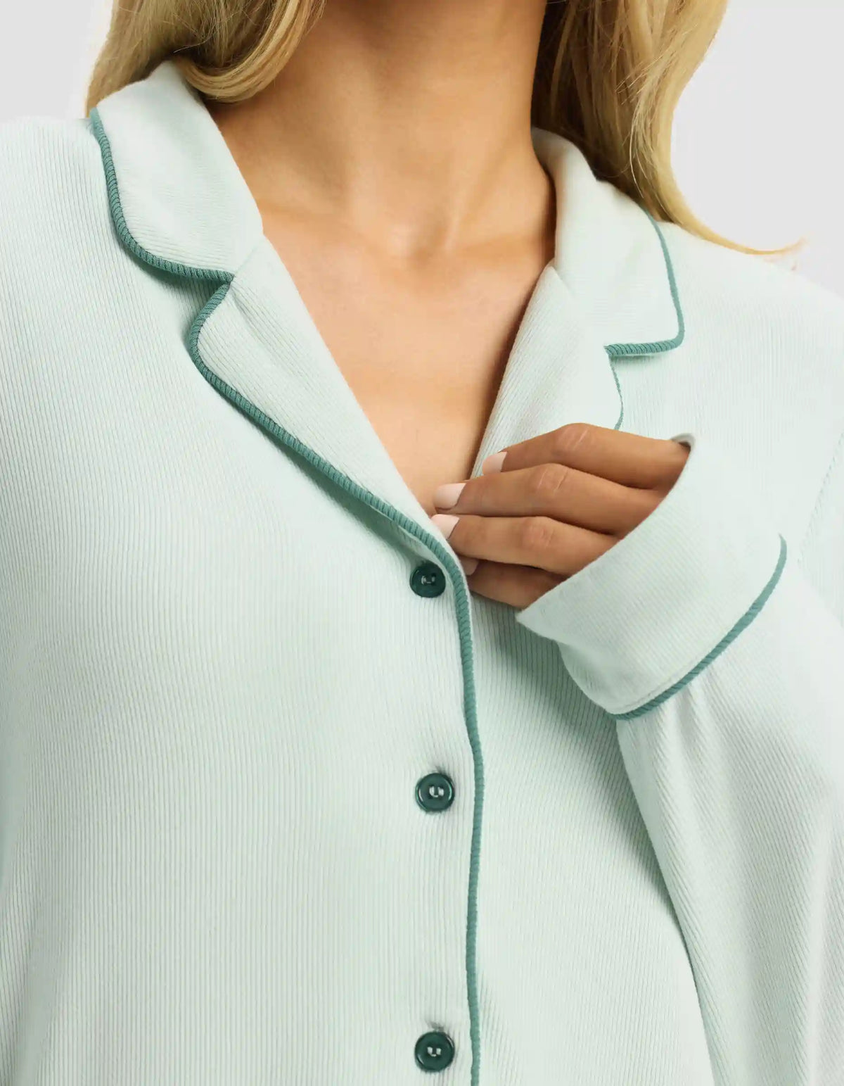 Women's Bamboo Rib-Knit Classic Long Sleeve Pajama Set - Last Chance