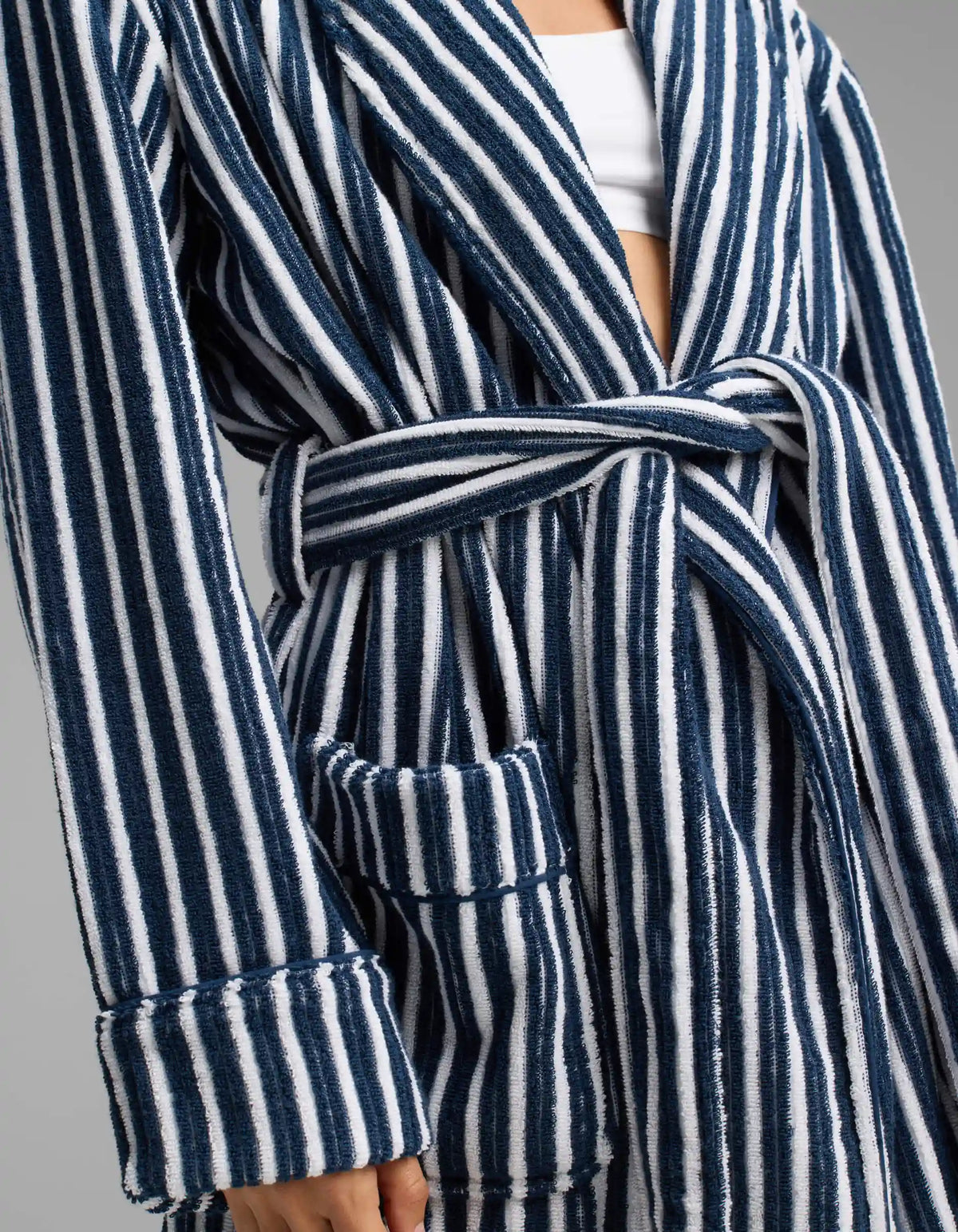 Ribbed Terry Bath Robe