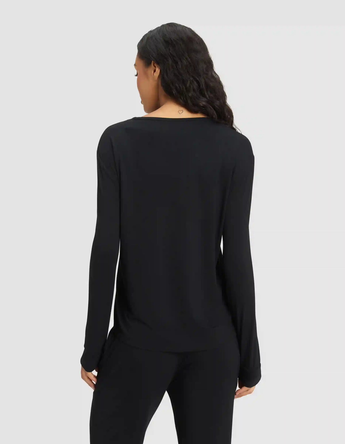 Women's Bamboo Stretch-Knit Long Sleeve Lounge Tee & Pant Set