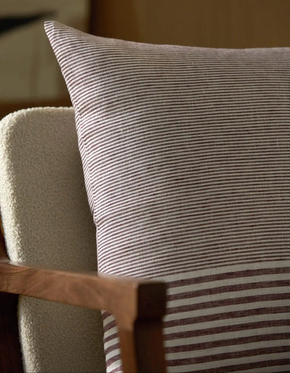 Striped Linen Throw Pillow