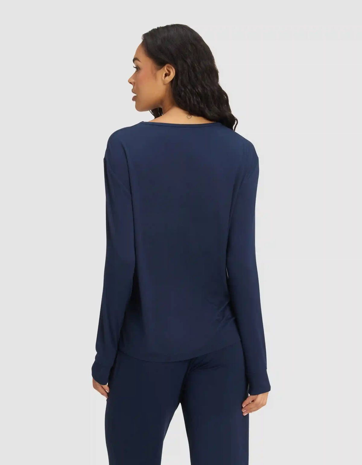 Women's Bamboo Stretch-Knit Long Sleeve Lounge Tee & Pant Set
