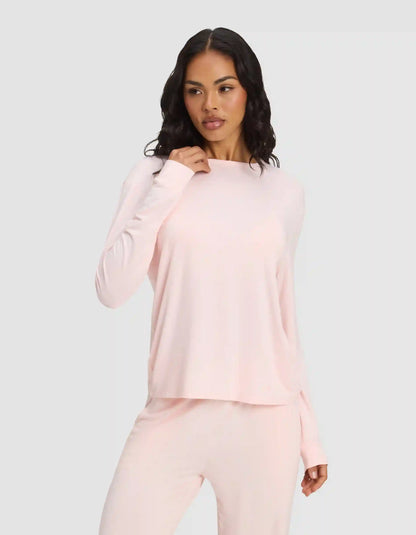 Women's Bamboo Stretch-Knit Long Sleeve Lounge Tee