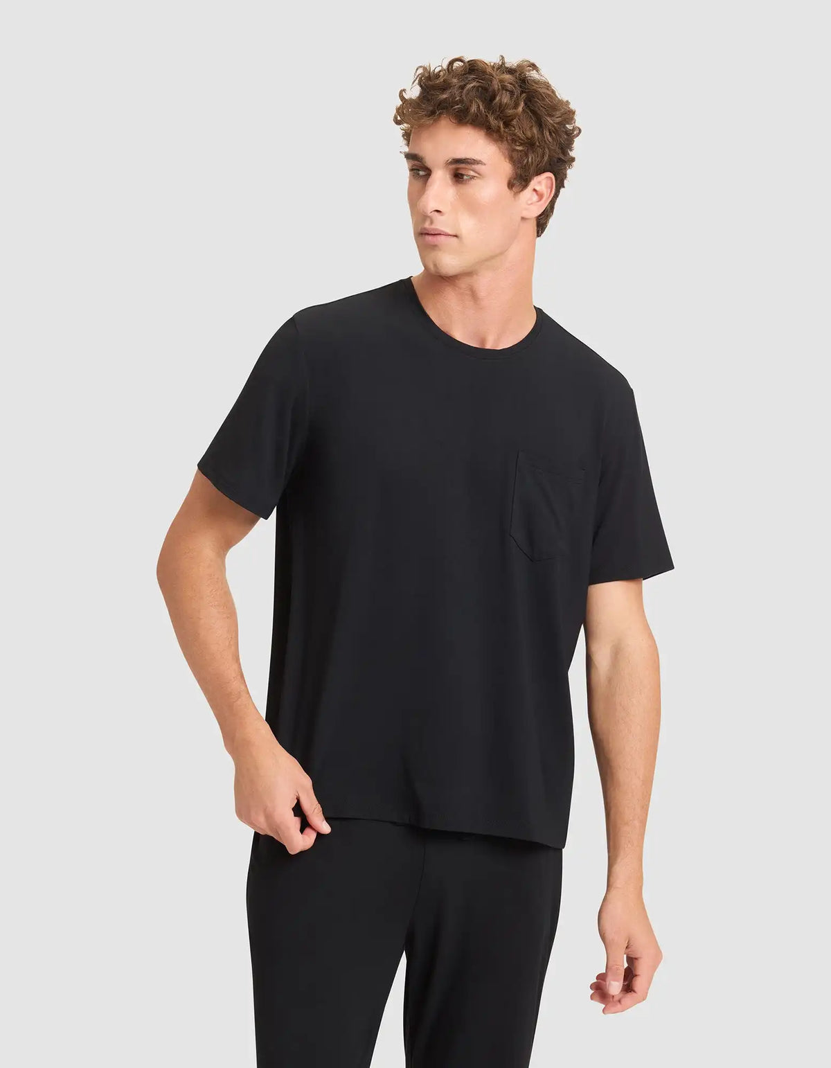 Men's Bamboo Stretch-Knit Short Sleeve Pajama Set