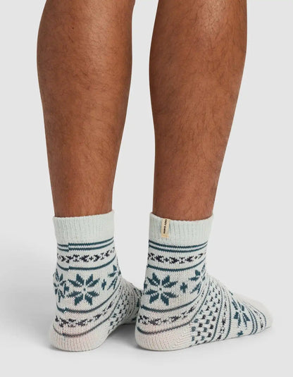 Snowflake Plush Lounge Quarter Sock