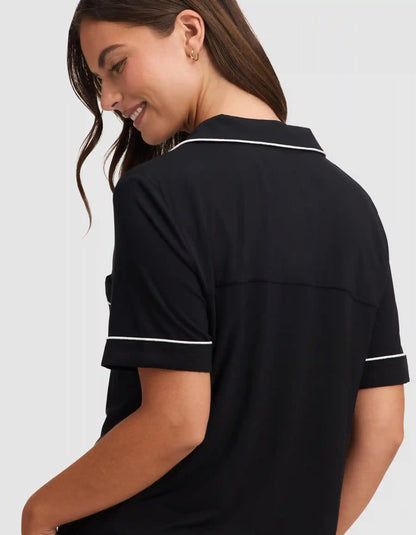Women's Bamboo Stretch-Knit Short Sleeve & Pant Pajama Set