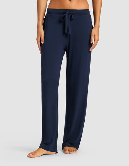 Women's Bamboo Stretch-Knit Long Sleeve Lounge Tee & Pant Set