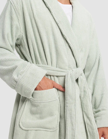 Ribbed Terry Bath Robe
