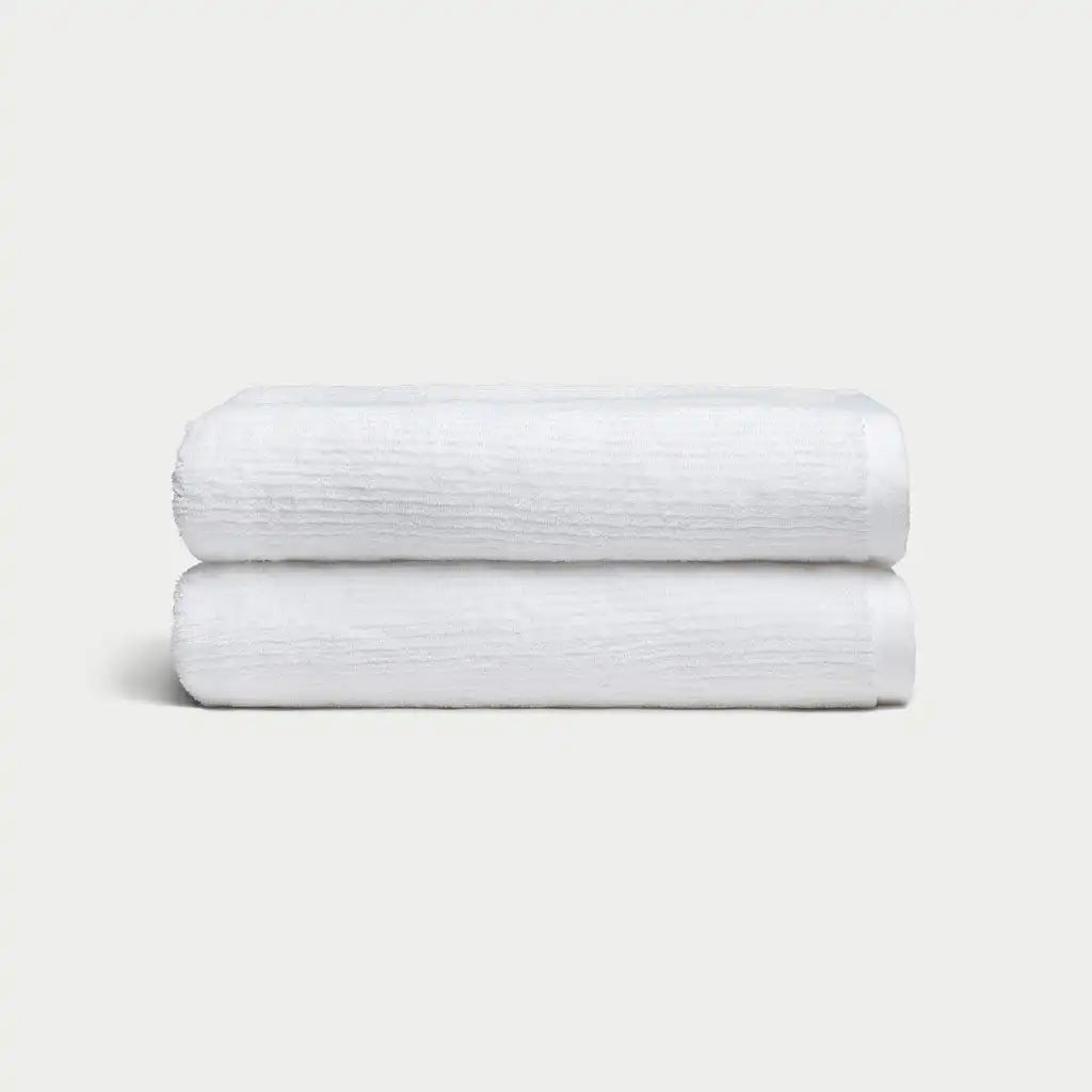 Ribbed Terry Bath Towels