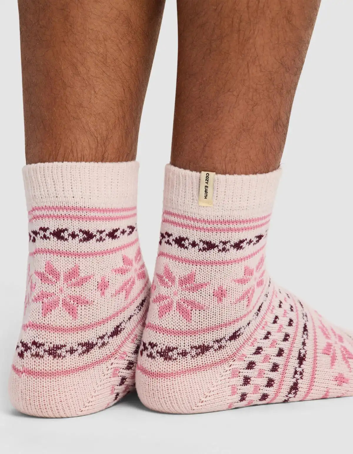 Snowflake Plush Lounge Quarter Sock