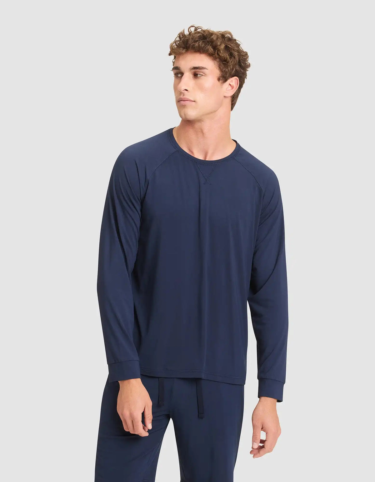 Men's Bamboo Stretch-Knit Long Sleeve Pajama Set