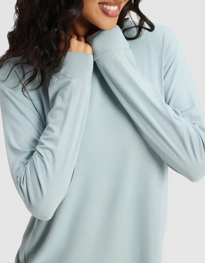 Women's Bamboo Stretch-Knit Long Sleeve Lounge Tee & Pant Set