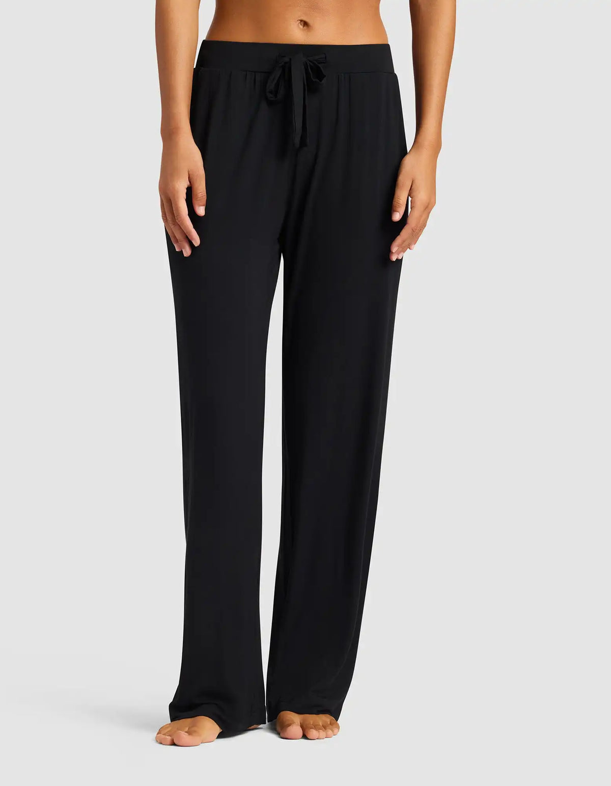 Women's Bamboo Stretch-Knit Long Sleeve Lounge Tee & Pant Set