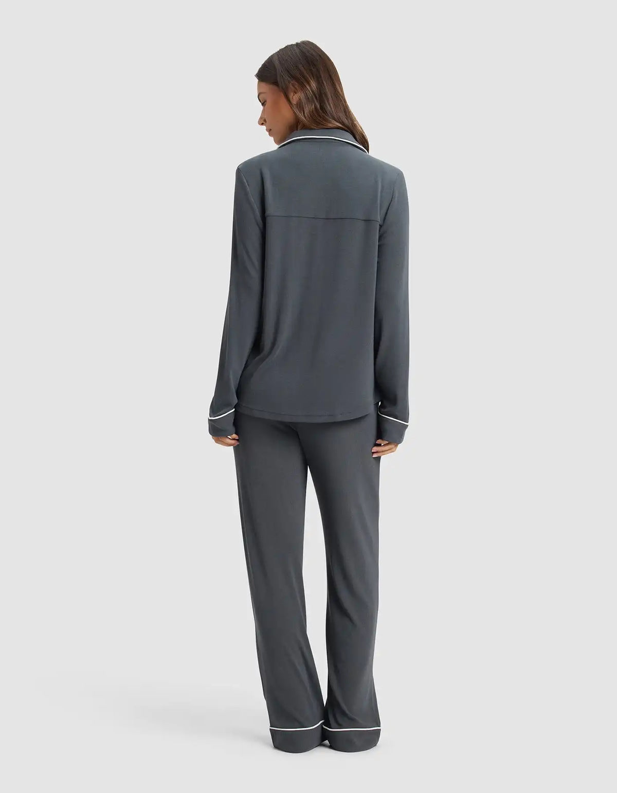 Women's Bamboo Rib-Knit Classic Long Sleeve Pajama Set - Last Chance