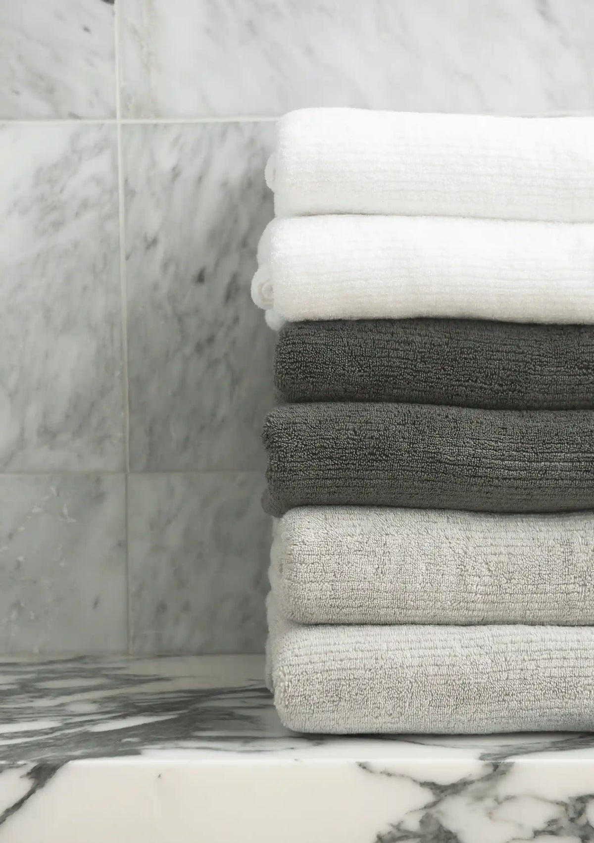 Ribbed Terry Bath Towels
