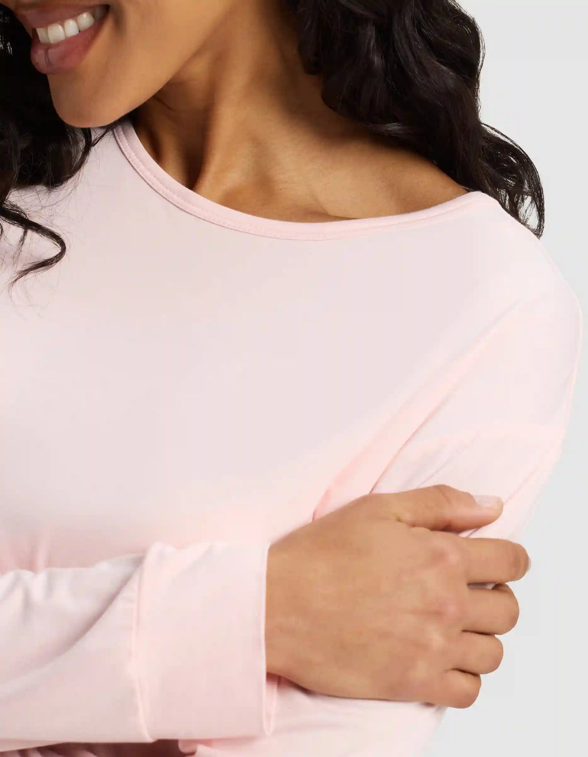 Women's Bamboo Stretch-Knit Long Sleeve Lounge Tee & Pant Set