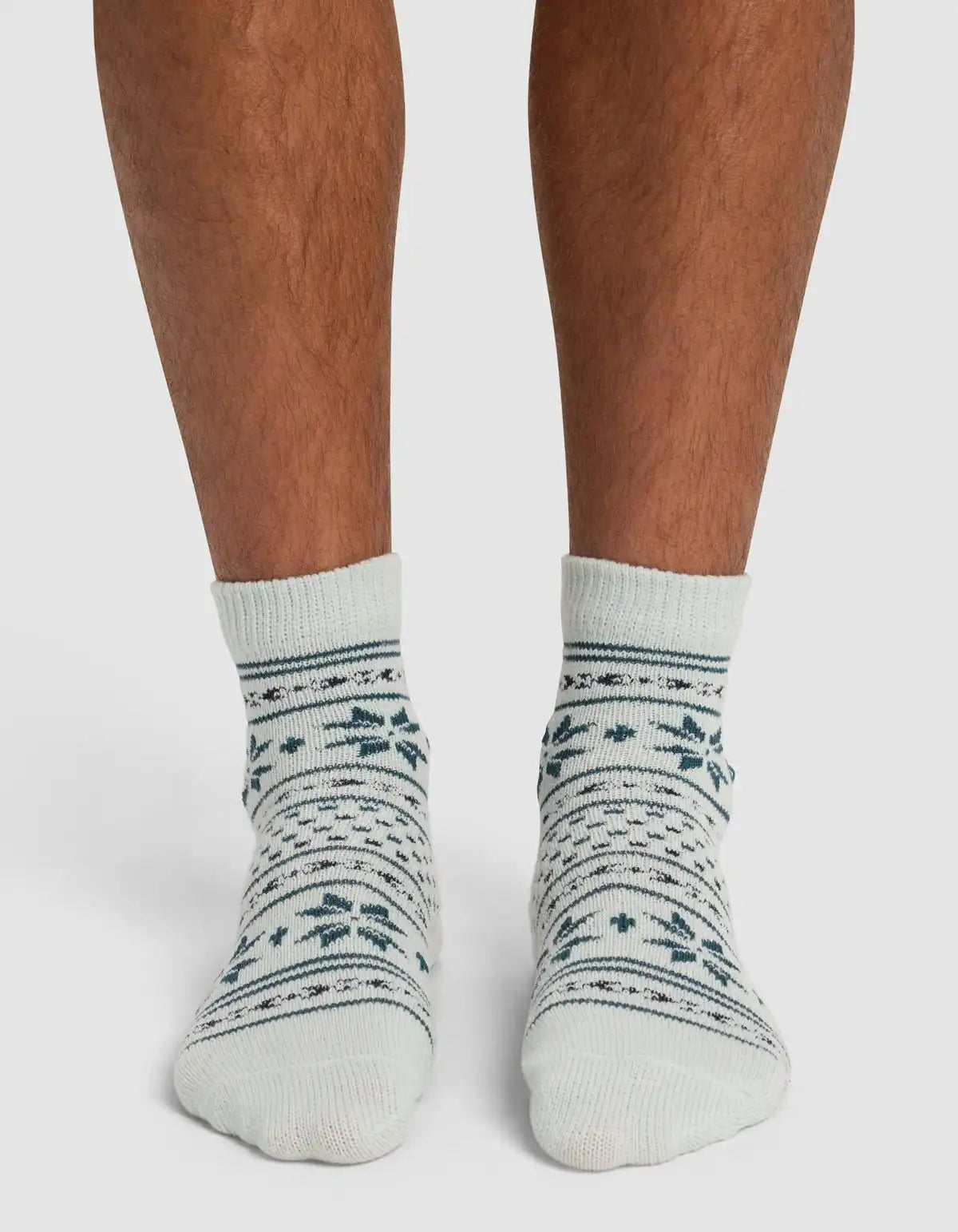 Snowflake Plush Lounge Quarter Sock