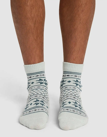 Snowflake Plush Lounge Quarter Sock