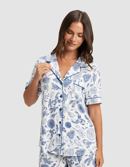 Women's Bamboo Stretch-Knit Short Sleeve Pajama Set - Last Chance