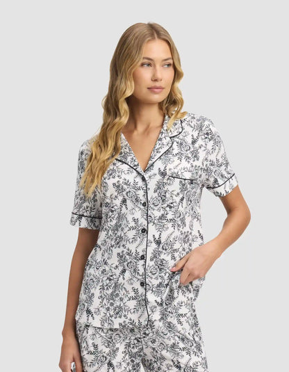 Women's Bamboo Stretch-Knit Short Sleeve Pajama Set - Last Chance