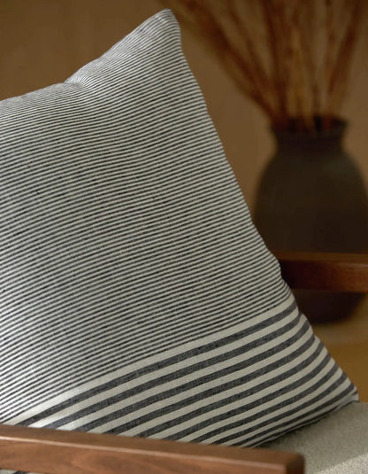 Striped Linen Throw Pillow