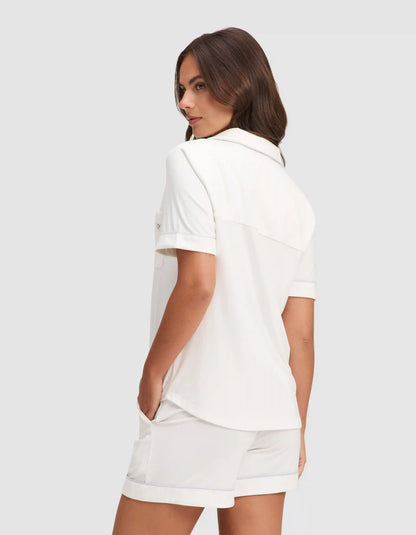 Women's Bamboo Stretch-Knit Short Sleeve Pajama Set