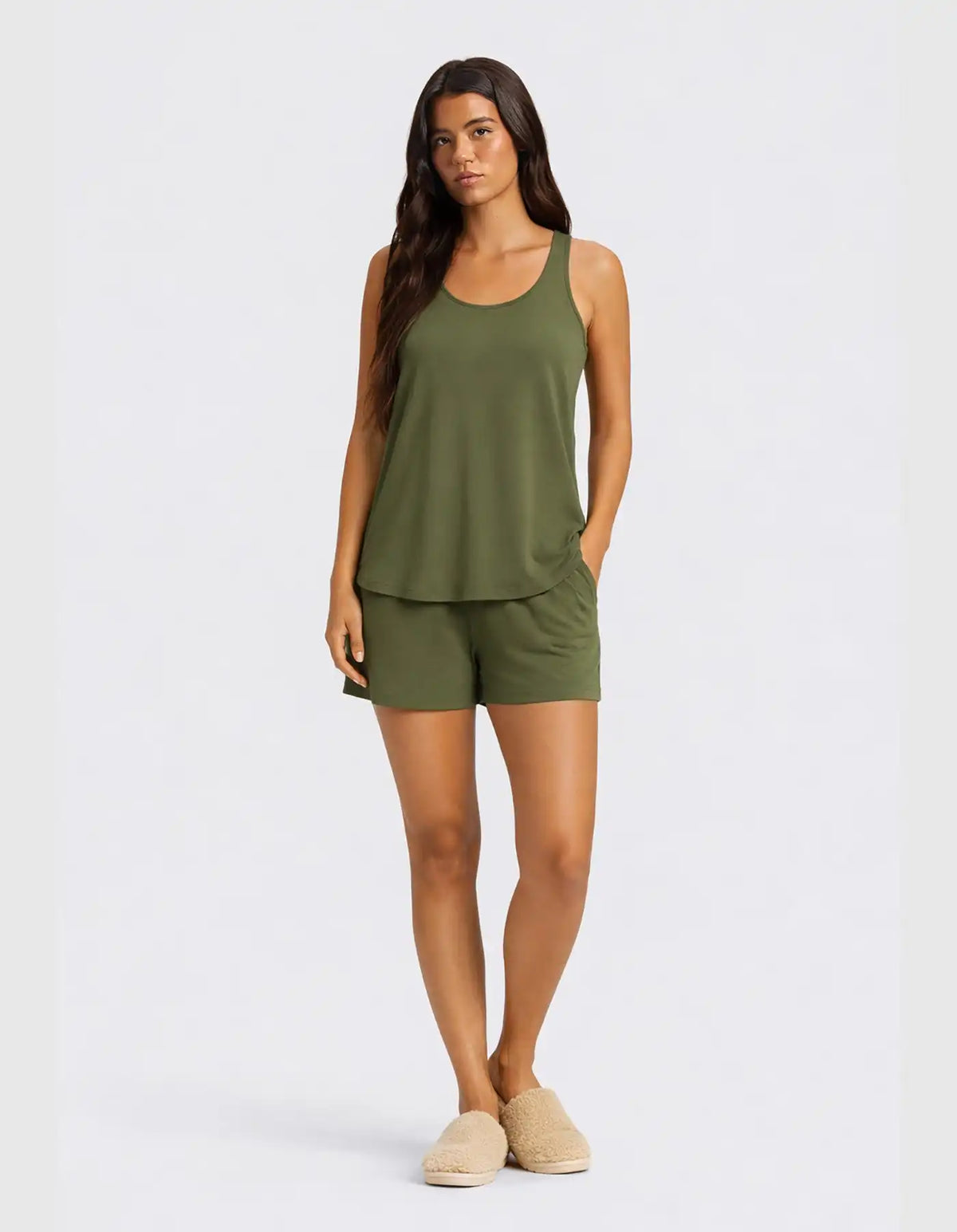 Women's Bamboo Stretch-Knit Tank & Short Set