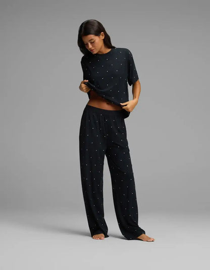 Women's First Layer Pajama Short Sleeve Tee & Pajama Pant Set