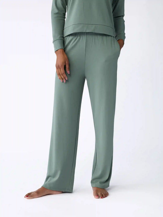 Women's Brushed Bamboo Wide Leg Pull On Pant TALL - Last Chance