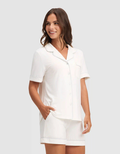 Women's Bamboo Stretch-Knit Short Sleeve Pajama Set