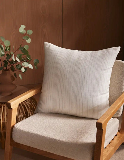 Striped Linen Throw Pillow