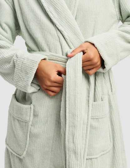 Ribbed Terry Bath Robe