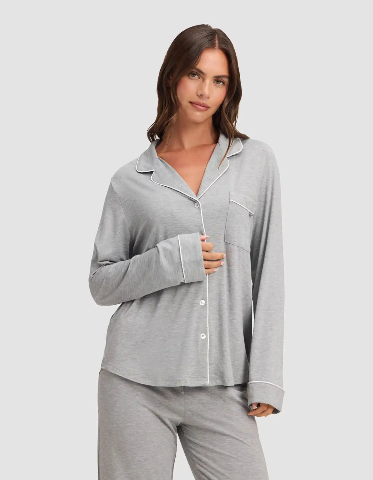 Women's Bamboo Stretch-Knit Long Sleeve Pajama Set